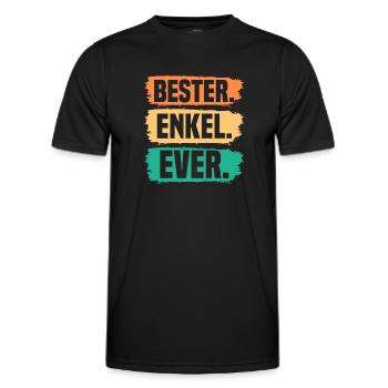 Enkel - Männer Funktions-T-Shirt - Schwarz - Vorne - AI Model Male 178 dark (178cm)