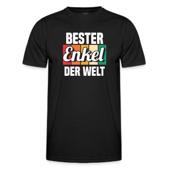 Enkel - Männer Funktions-T-Shirt - Schwarz - Vorne - AI Model Male 178 dark (178cm)