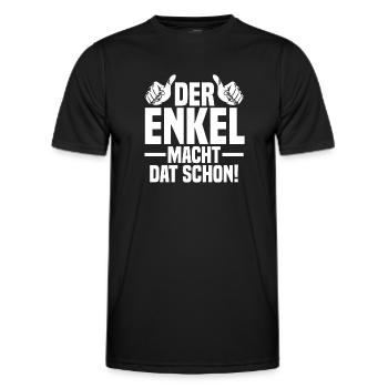 Enkel - Männer Funktions-T-Shirt - Schwarz - Vorne - AI Model Male 178 dark (178cm)