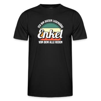 Enkel - Männer Funktions-T-Shirt - Schwarz - Vorne - AI Model Male 178 dark (178cm)