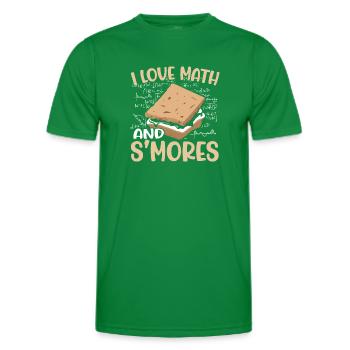 J’aime les maths et les smores drôle de campeur de guimauve sc - T-shirt sport Homme - vert - Devant - AI Model Male 178 dark (178cm)
