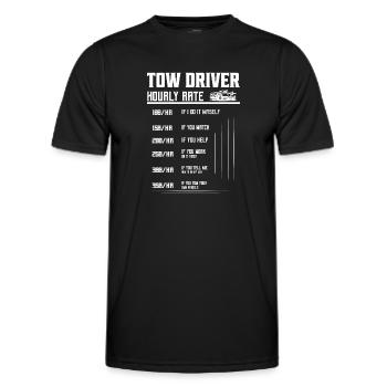 Tow Driver Hourly Rate Tow Truck Driver Trucking - Männer Funktions-T-Shirt - Schwarz - Vorne - AI Model Male 178 dark (178cm)