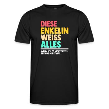 Enkelin - Männer Funktions-T-Shirt - Schwarz - Vorne - AI Model Male 178 dark (178cm)