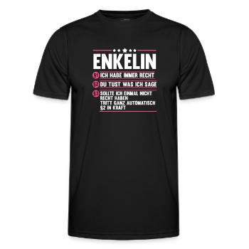 Enkelin - Männer Funktions-T-Shirt - Schwarz - Vorne - AI Model Male 178 dark (178cm)