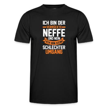 Neffe - Männer Funktions-T-Shirt - Schwarz - Vorne - AI Model Male 178 dark (178cm)