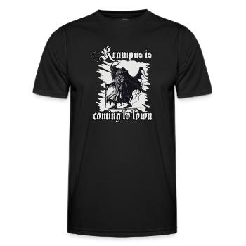 Horror Krampus T-Shirt dunkle Seite der Weihnacht - Männer Funktions-T-Shirt - Schwarz - Vorne - AI Model Male 178 dark (178cm)