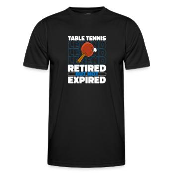 Tischtennis Pingpong Im Ruhestand - Männer Funktions-T-Shirt - Schwarz - Vorne - AI Model Male 178 dark (178cm)