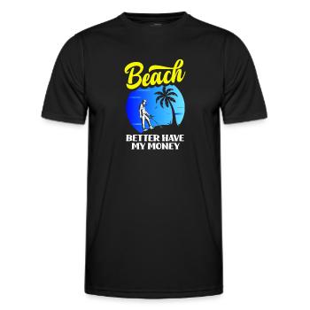 Détecteur de métaux à sondage amusant - T-shirt sport Homme - noir - Devant - AI Model Male 178 dark (178cm)