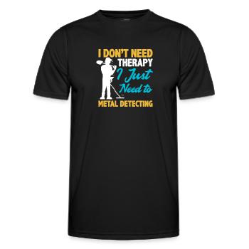 Détecteur de métaux à sondage amusant - T-shirt sport Homme - noir - Devant - AI Model Male 178 dark (178cm)