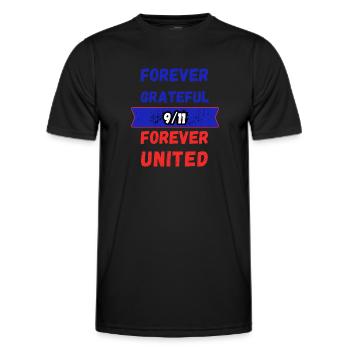 Forefer Grateful - Men's Functional T-Shirt - black - Front - AI Model Male 178 dark (178cm)