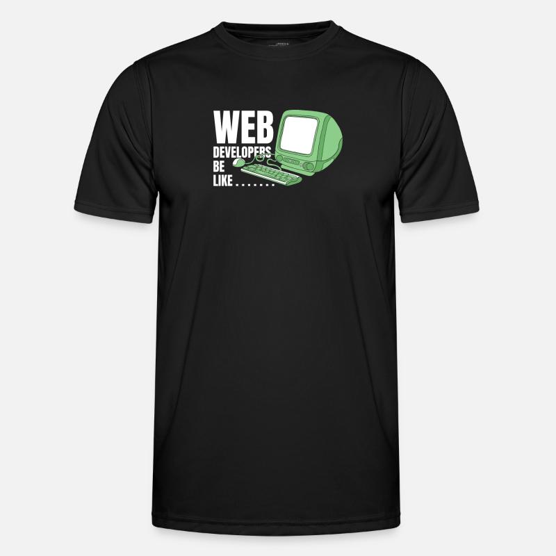 Web Developer Web Developer Funny - Men's Functional T-Shirt - black