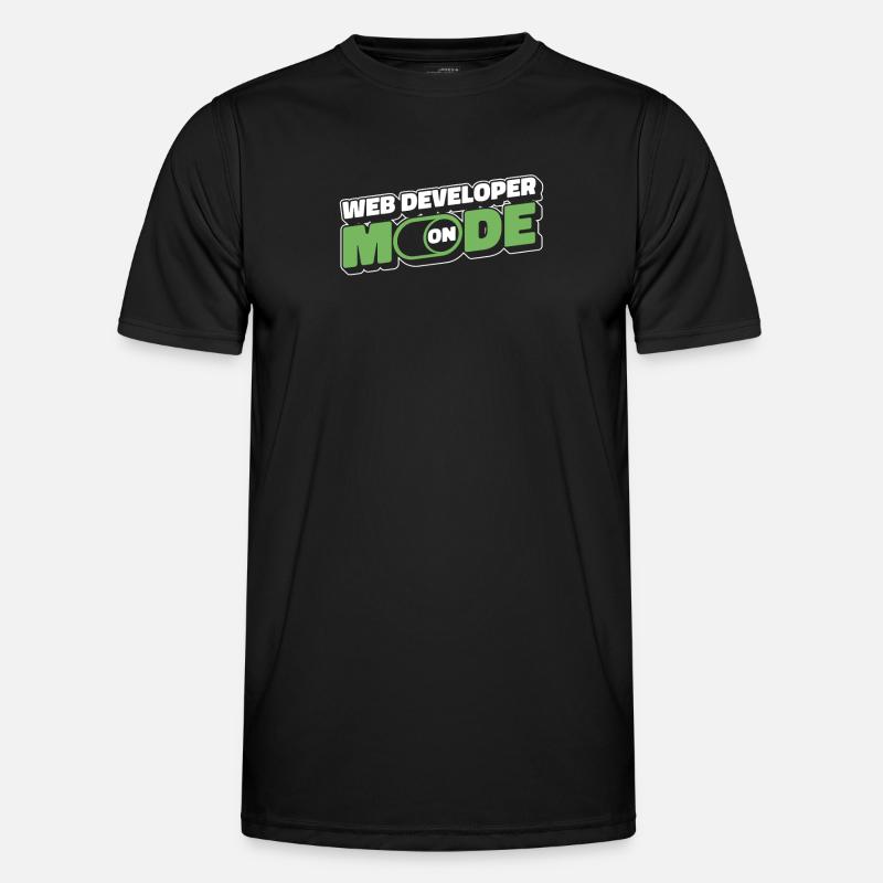 Web Entwickler Webdeveloper Modus An - Männer Funktions-T-Shirt - Schwarz