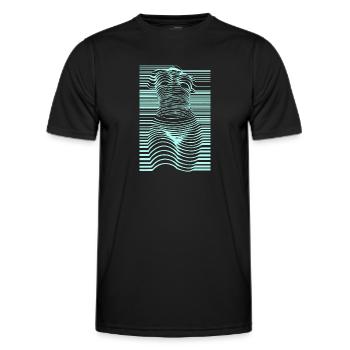 Mannequin Körper einer Frau - Männer Funktions-T-Shirt - Schwarz - Vorne - AI Model Male 178 dark (178cm)
