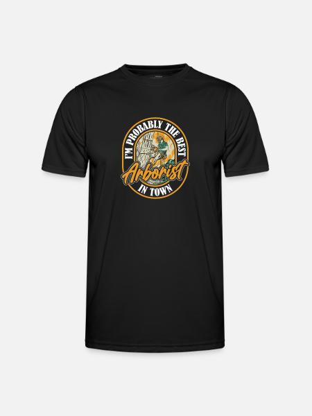 Baumpfleger Baumkletterer Arborist Am Besten - Männer Funktions-T-Shirt - Schwarz