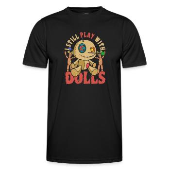 Wicca Voodoo Zauber Geschenk Lustiges Voodoo Puppe - Männer Funktions-T-Shirt - Schwarz - Vorne - AI Model Male 178 dark (178cm)