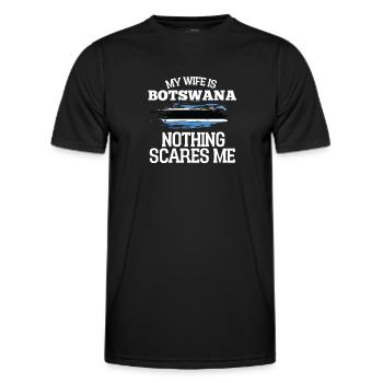Botswana Ehefrau - Männer Funktions-T-Shirt - Schwarz - Vorne - AI Model Male 178 dark (178cm)