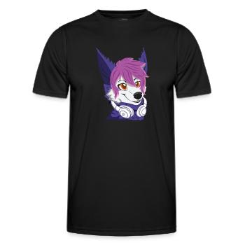 Stolzer pelziger pelziger Schwanz Ohr pelzige Person DJ Cosplay - Männer Funktions-T-Shirt - Schwarz - Vorne - AI Model Male 178 dark (178cm)