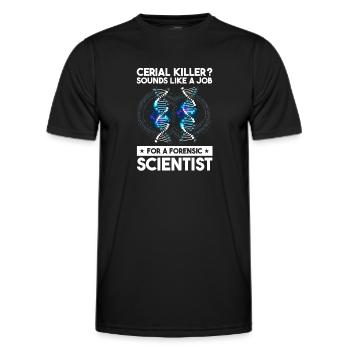 Forensische Kriminologie und Tatort-Ermittler - Männer Funktions-T-Shirt - Schwarz - Vorne - AI Model Male 178 dark (178cm)