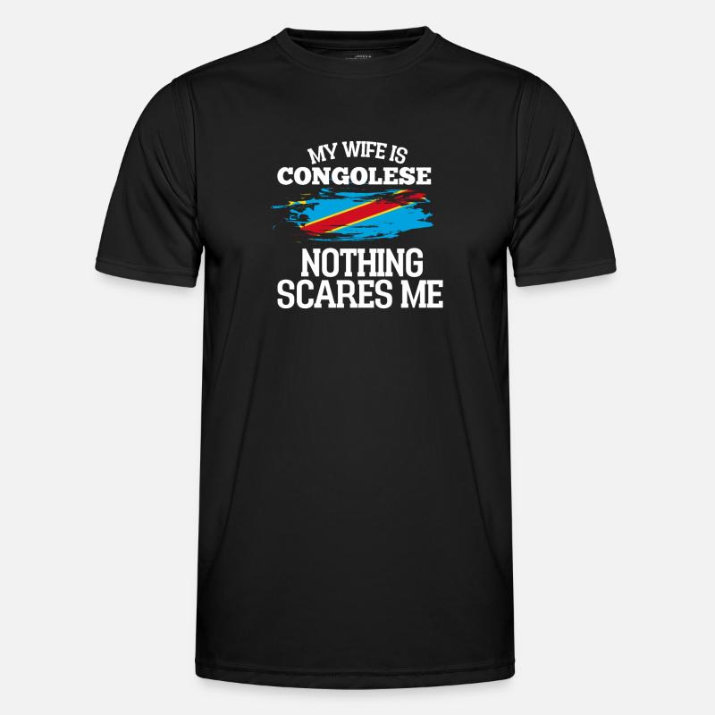 Kongo Ehefrau - Männer Funktions-T-Shirt - Schwarz
