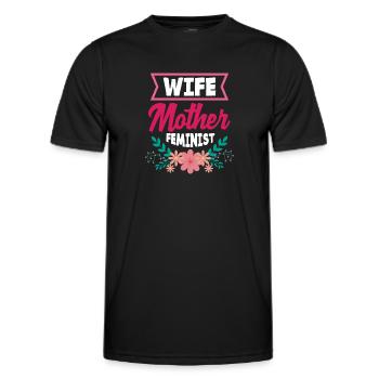Feminismus Feministin - Männer Funktions-T-Shirt - Schwarz - Vorne - AI Model Male 178 dark (178cm)