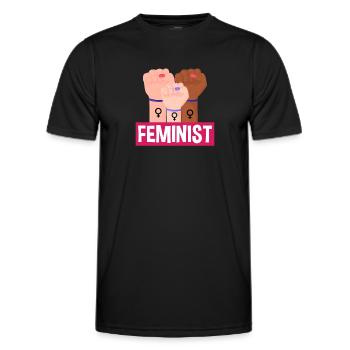 Feminismus Feministin - Männer Funktions-T-Shirt - Schwarz - Vorne - AI Model Male 178 dark (178cm)