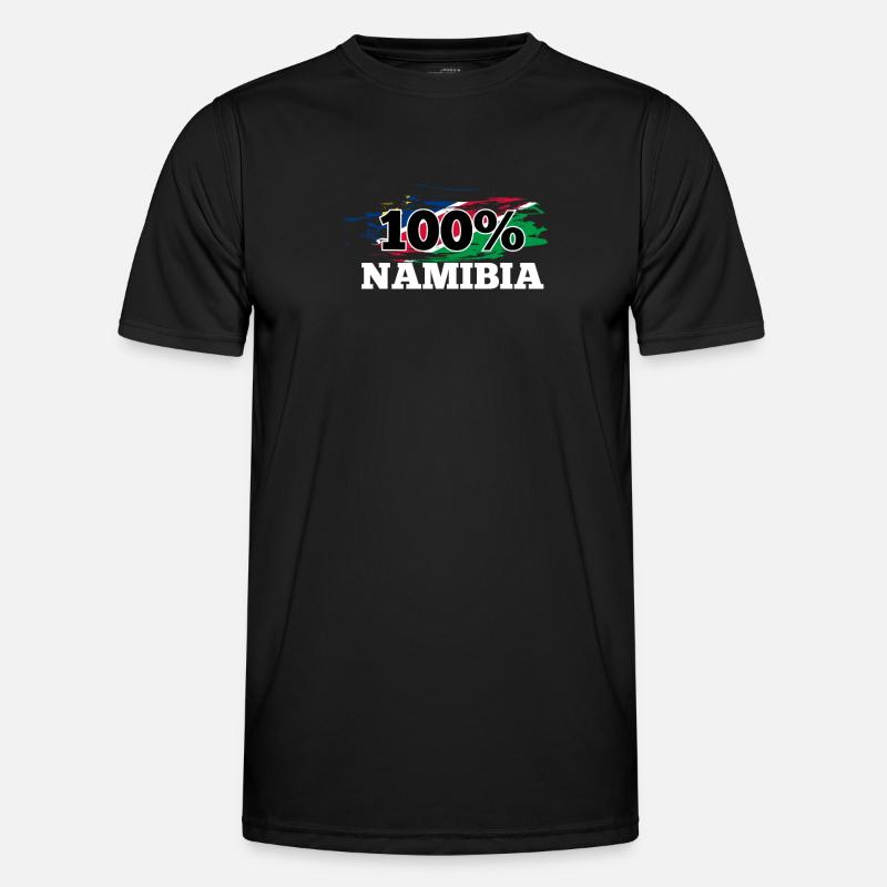 Namibia - Männer Funktions-T-Shirt - Schwarz