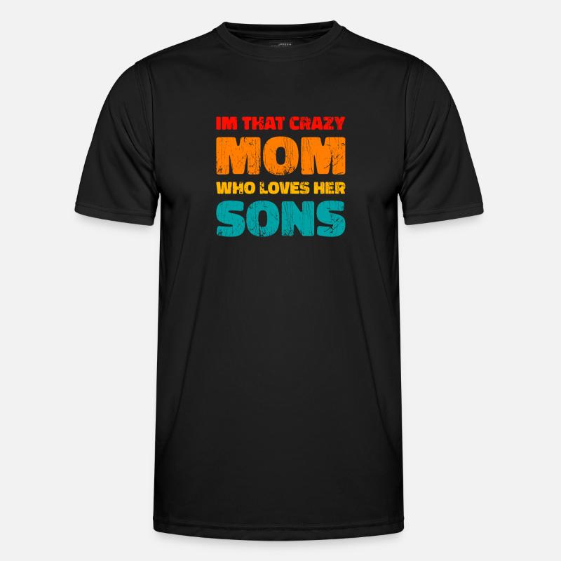Mom Mutter Sohn Männer Funktions-T-Shirt