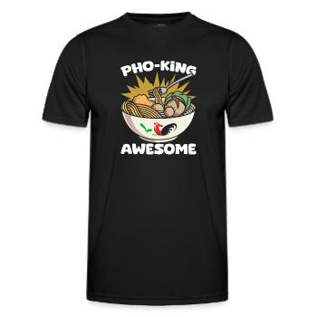 Pho King Awesome Funny Pho Pun Pho Soup A - Männer Funktions-T-Shirt - Schwarz - Vorne - AI Model Male 178 dark (178cm)