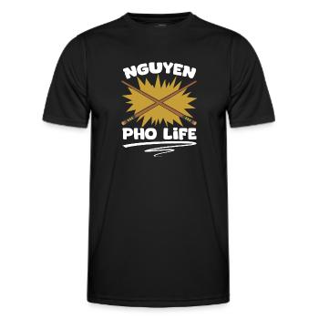 Awesome Nguyen Pho Life Pho Soup For A Vietnamese - Men's Functional T-Shirt - black - Front - AI Model Male 178 dark (178cm)