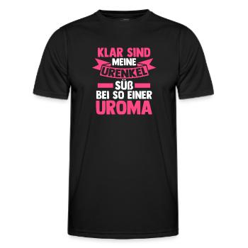 Urgroßmutter Uroma - Männer Funktions-T-Shirt - Schwarz - Vorne - AI Model Male 178 dark (178cm)