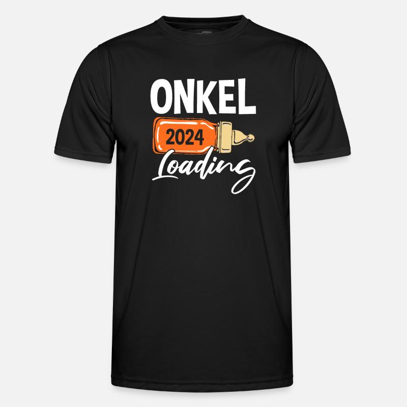 Werdender Onkel 2024 - Männer Funktions-T-Shirt - Schwarz