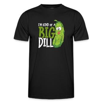 Concombre à l’aneth Je suis un concombre assez épais - T-shirt sport Homme - noir - Devant - AI Model Male 178 dark (178cm)