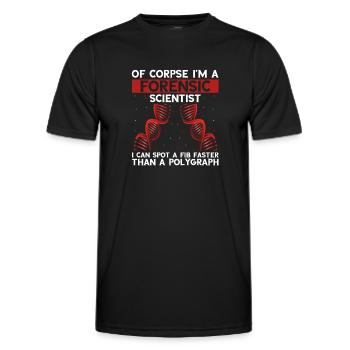 Forensische Kriminologie und Tatort-Ermittler - Männer Funktions-T-Shirt - Schwarz - Vorne - AI Model Male 178 dark (178cm)