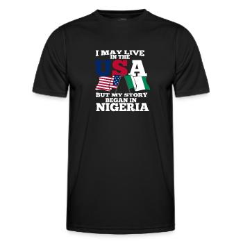 Nigeria - Männer Funktions-T-Shirt - Schwarz - Vorne - AI Model Male 178 dark (178cm)