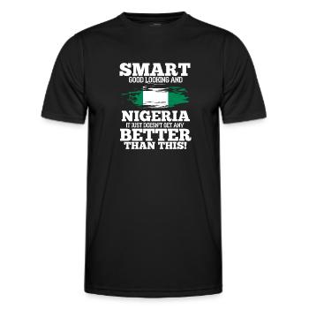 Nigeria - Männer Funktions-T-Shirt - Schwarz - Vorne - AI Model Male 178 dark (178cm)