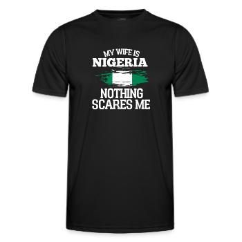 Nigeria - Männer Funktions-T-Shirt - Schwarz - Vorne - AI Model Male 178 dark (178cm)