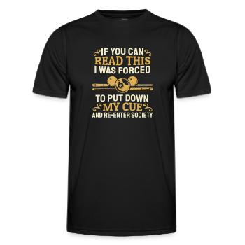 Billard - Männer Funktions-T-Shirt - Schwarz - Vorne - AI Model Male 178 dark (178cm)