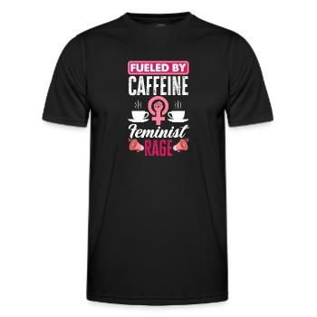 Féminisme Féministe - T-shirt sport Homme - noir - Devant - AI Model Male 178 dark (178cm)