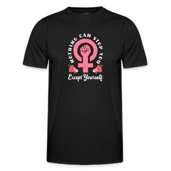 Feminismus Feministin - Männer Funktions-T-Shirt - Schwarz - Vorne - AI Model Male 178 dark (178cm)