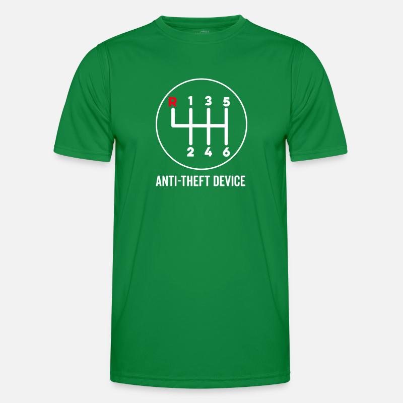 Anti Theft Device Manual Shift Speed Stick Shift Men's Functional T-Shirt