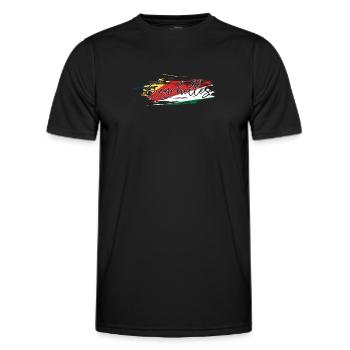 Seychellen - Männer Funktions-T-Shirt - Schwarz - Vorne - AI Model Male 178 dark (178cm)