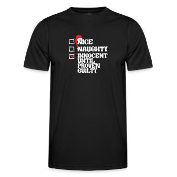 Nice Naughty Innocent jusqu’à preuve du contraire - T-shirt sport Homme - noir - Devant - AI Model Male 178 dark (178cm)