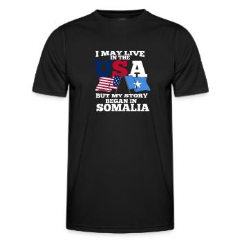 Somalia - Men's Functional T-Shirt - black - Front - AI Model Male 178 dark (178cm)