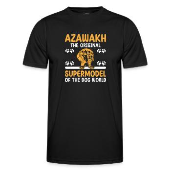 Azawakh Hundebesitzer Arabischer Windhund Tuareg Sloughi - Männer Funktions-T-Shirt - Schwarz - Vorne - AI Model Male 178 dark (178cm)