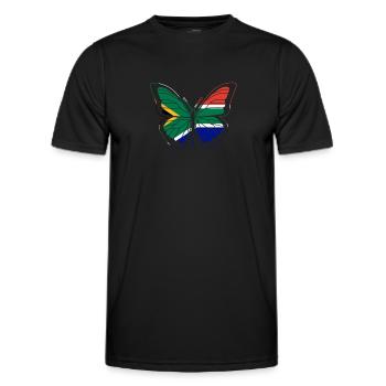 South Africa - Men's Functional T-Shirt - black - Front - AI Model Male 178 dark (178cm)
