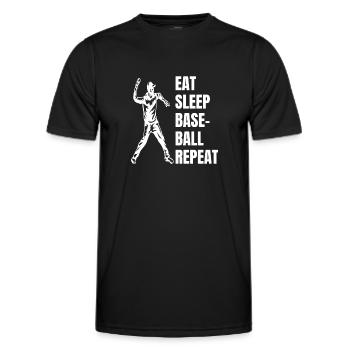 Baseball Baseball Player Baseball Baseball Team - Men's Functional T-Shirt - black - Front - AI Model Male 178 dark (178cm)