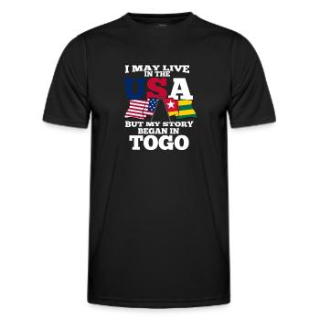 Togo - Männer Funktions-T-Shirt - Schwarz - Vorne - AI Model Male 178 dark (178cm)