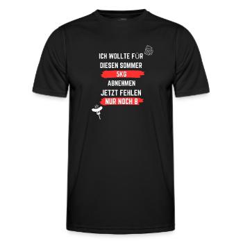Ich Wollte Diesen Sommer 5kg Abnehmen - Männer Funktions-T-Shirt - Schwarz - Vorne - AI Model Male 178 dark (178cm)