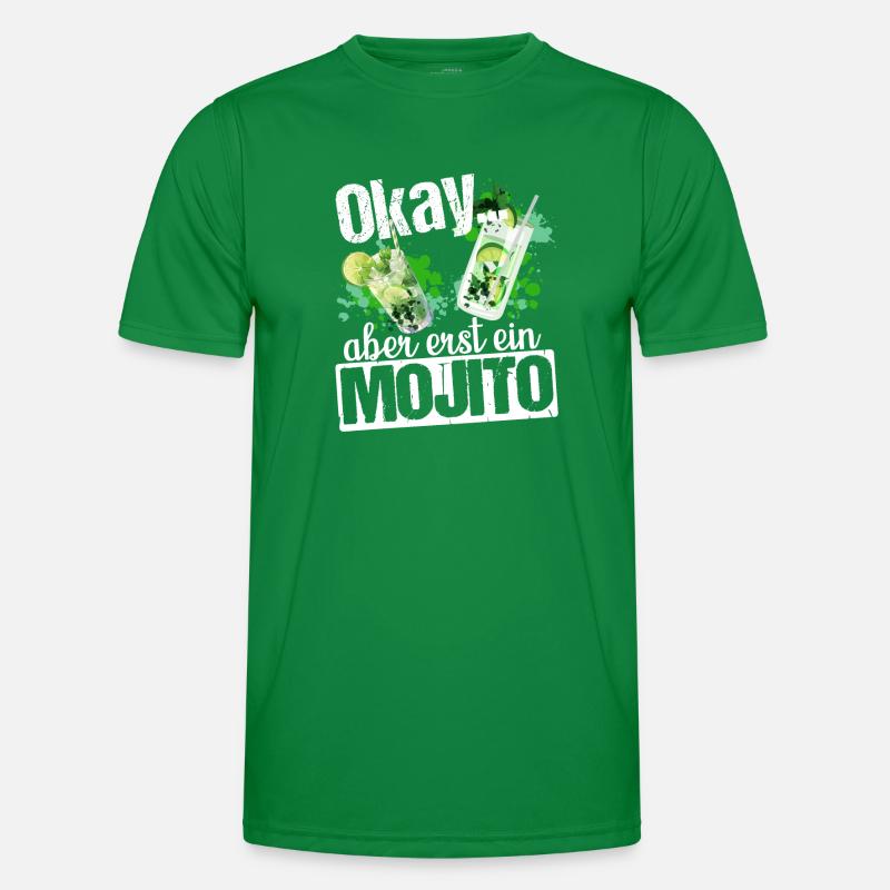 Mojito Longdrink Cocktail Männer Funktions-T-Shirt