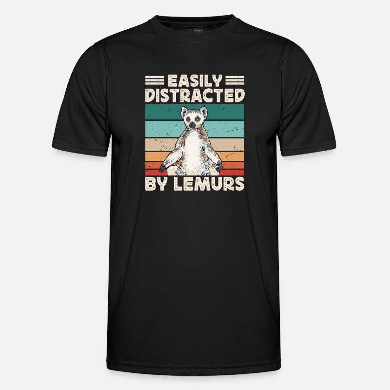 Lemur Catta Ring-tailed lemur - Men's Functional T-Shirt - black